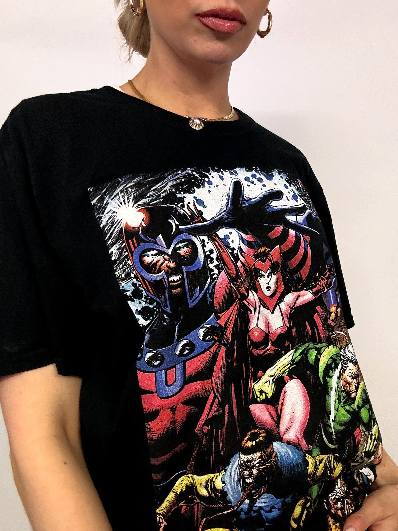 Tee shirt noir MARVEL XL vintage