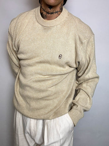 pull en maille crème XL vintage