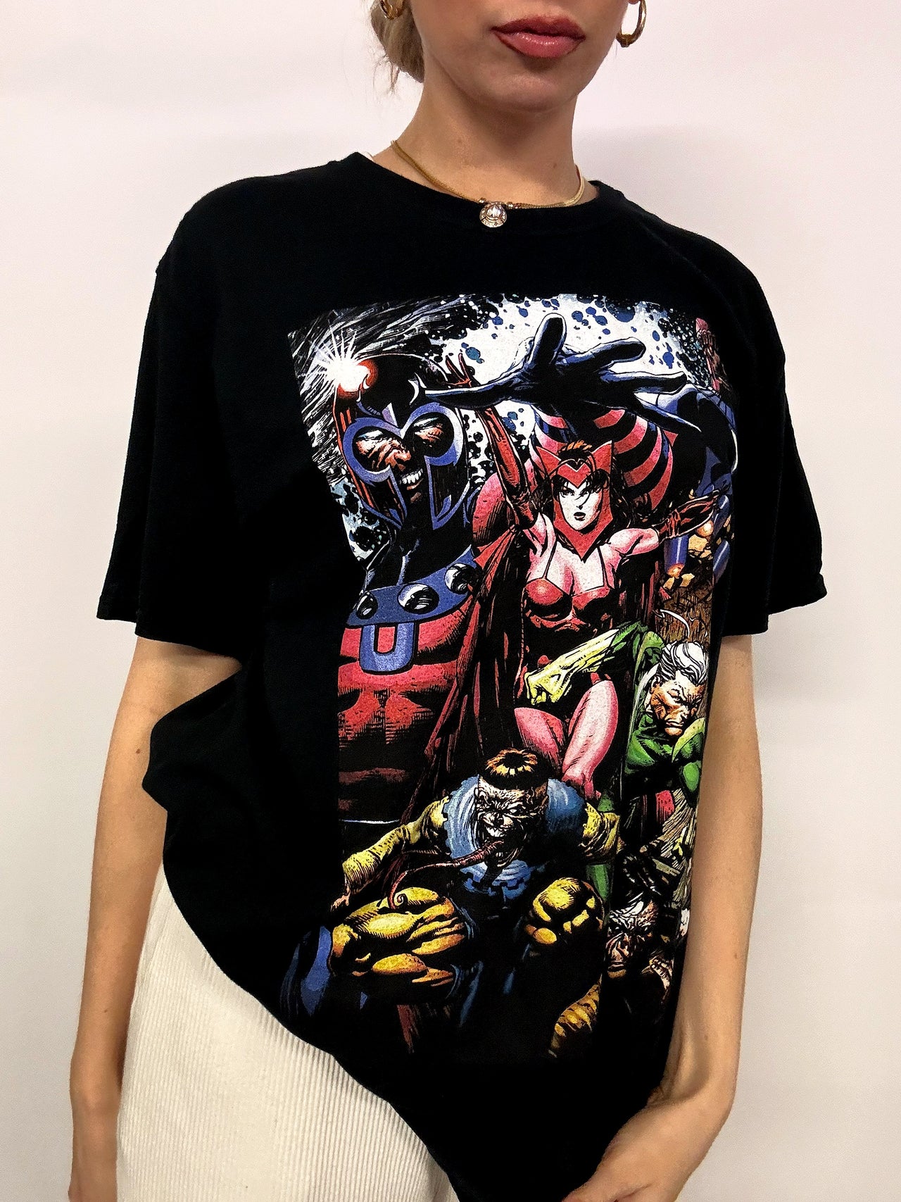 Tee shirt noir MARVEL XL vintage