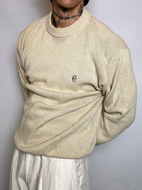 pull en maille crème XL vintage