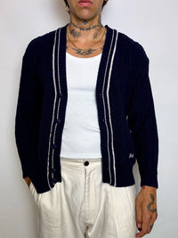 Vintage Levi's Strickjacke in Marineblau, Größe M