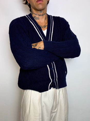 Cardigan en maille marine LEVI'S M vintage
