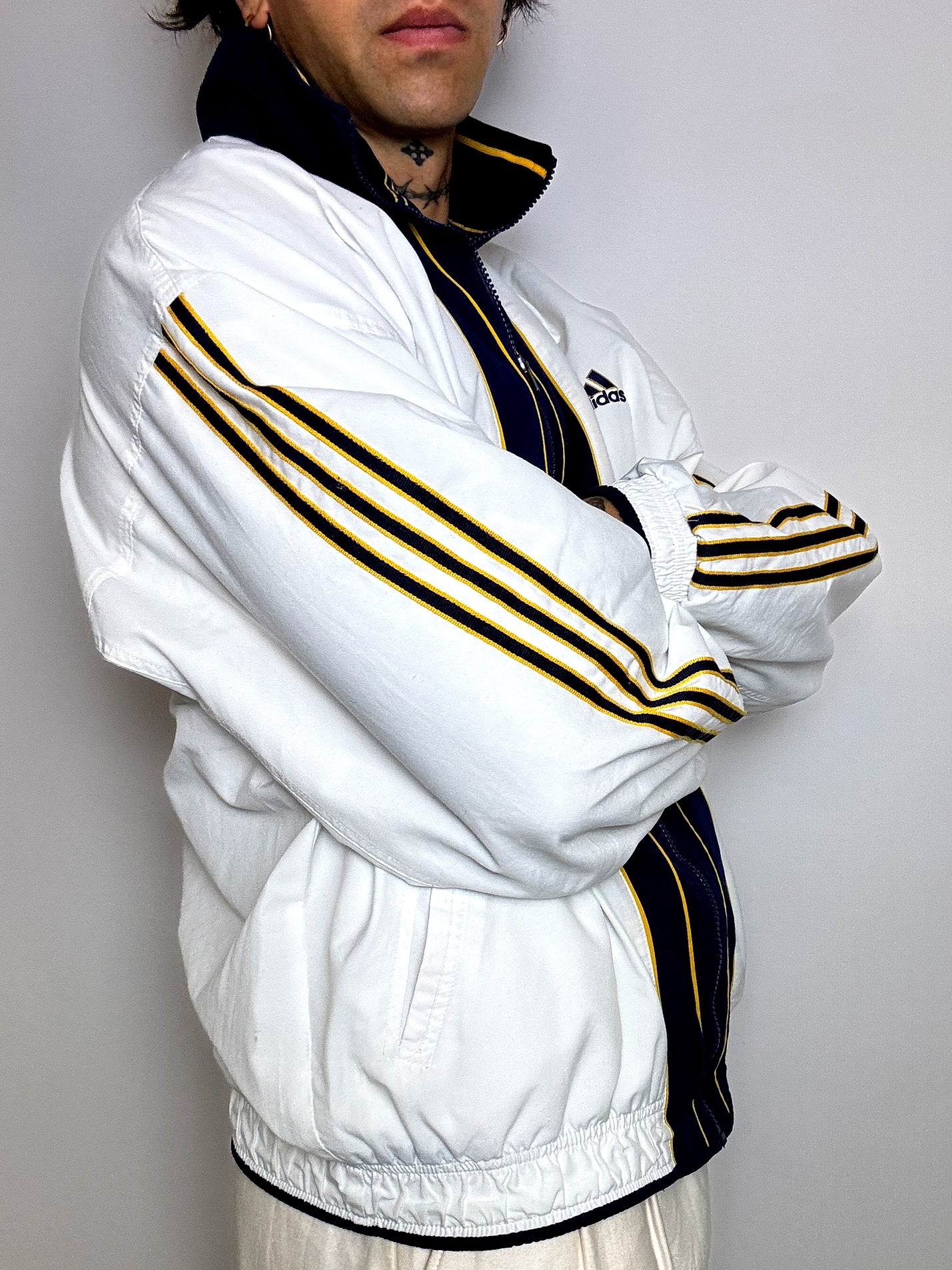 Jacket de sport blanche ADIDAS L/XL vintage