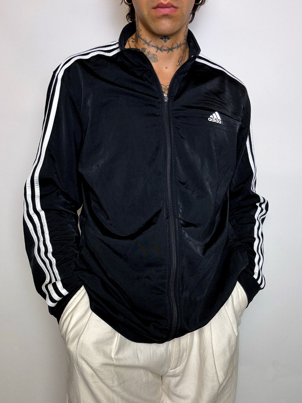 Jacket de sport noire ADIDAS XL vintage