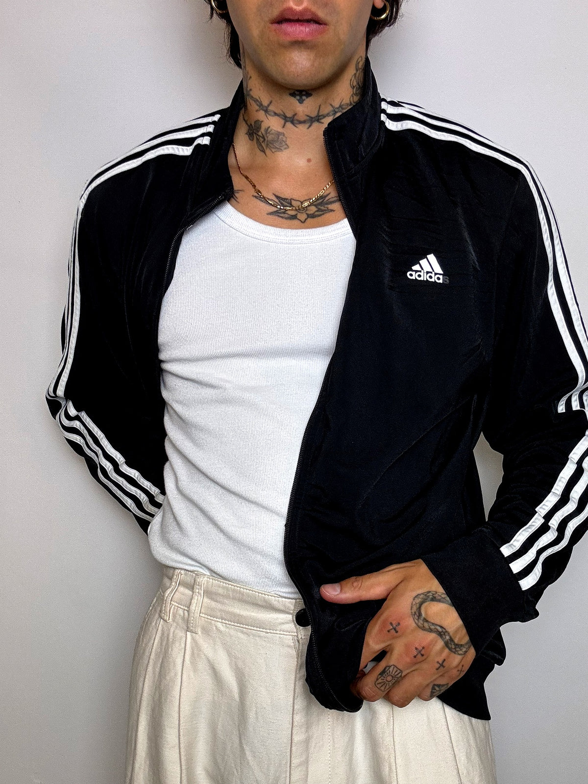 Jacket de sport noire ADIDAS XL vintage