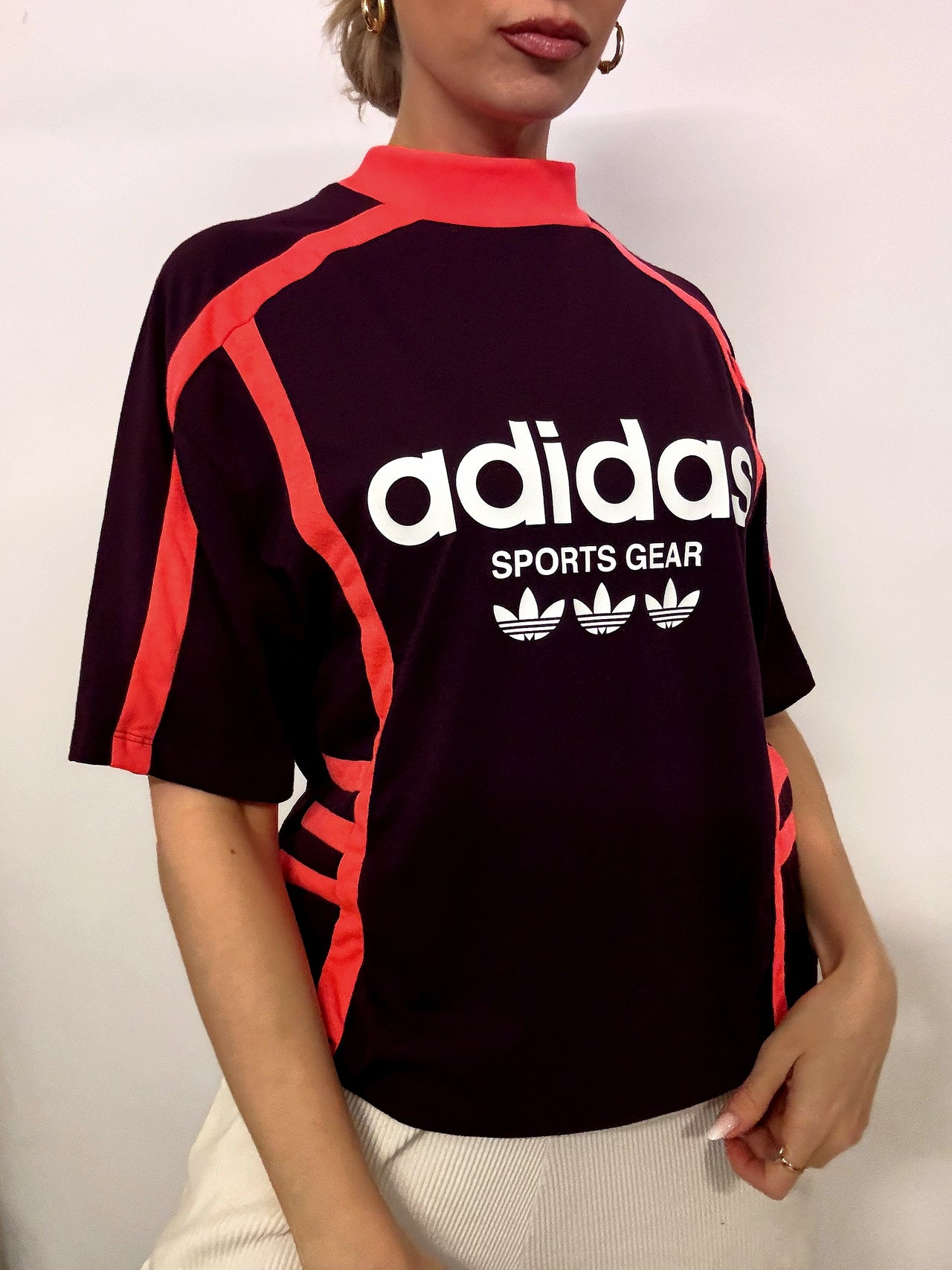 ADIDAS L Vintage Purple Sports Jersey