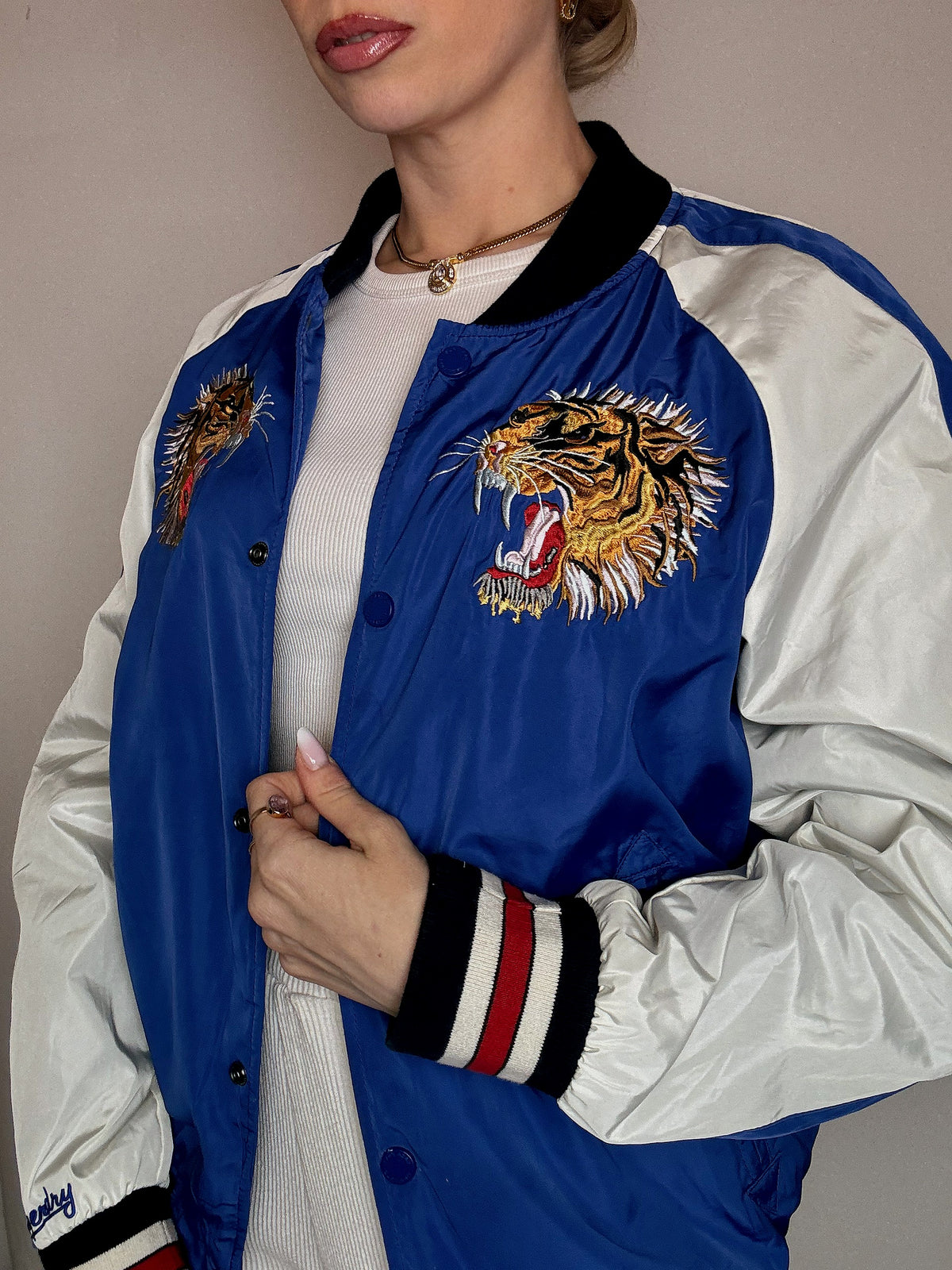 Vintage M/L Electric Blue Leichte Jacke