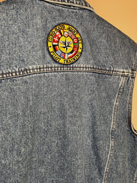 Vintage blaue Jeansweste, Größe M
