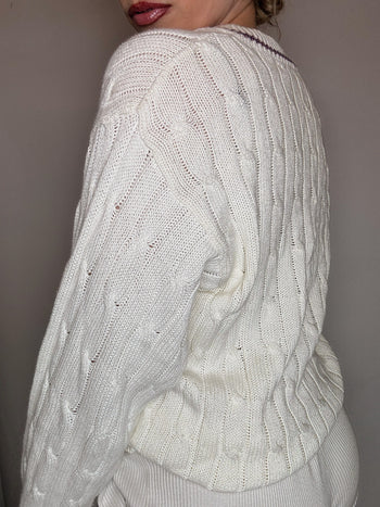 Vintage beige cricket sweater M