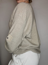 Vintage RALPH LAUREN Creme Reißverschluss Strickjacke