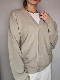 Vintage RALPH LAUREN Creme Reißverschluss Strickjacke