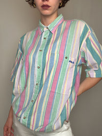 Chemise rayée Fila L vintage