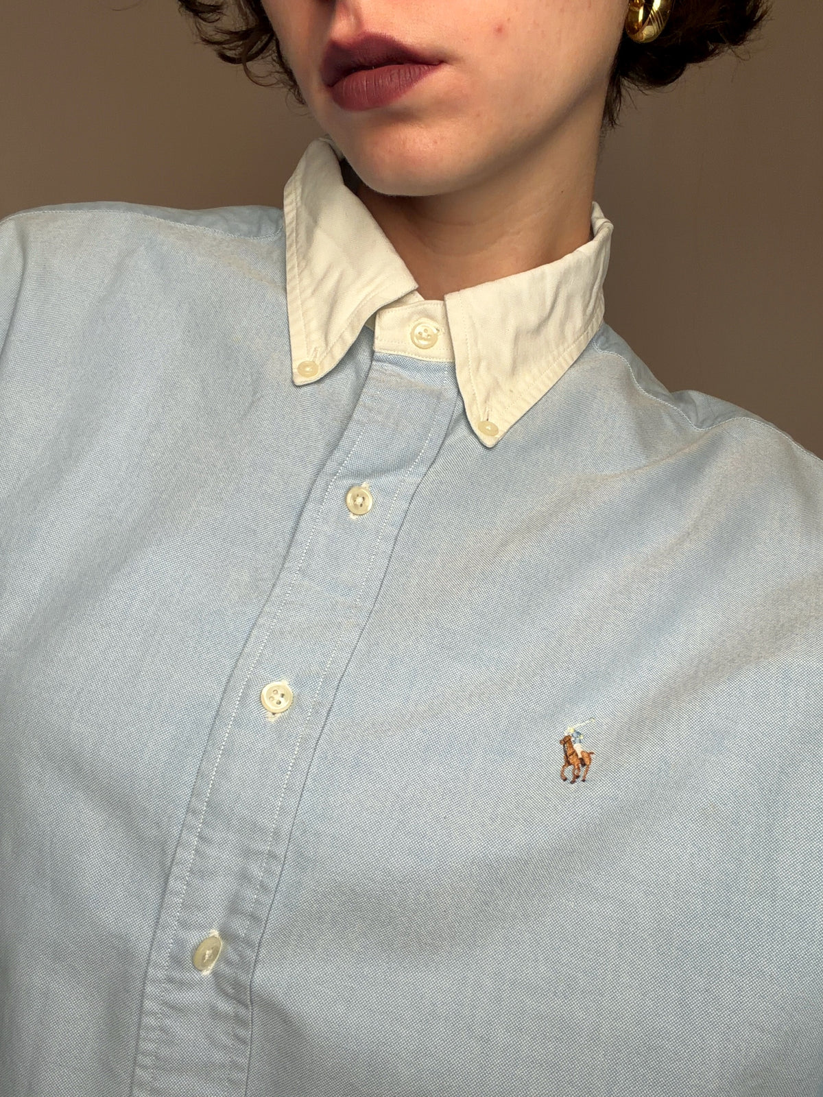 Chemise bleue Ralph Lauren L vintage