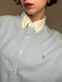 Chemise bleue Ralph Lauren L vintage