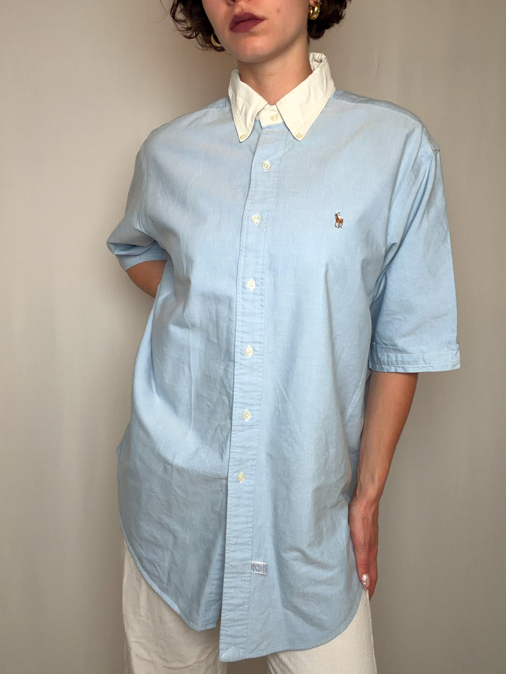 Chemise bleue Ralph Lauren L vintage