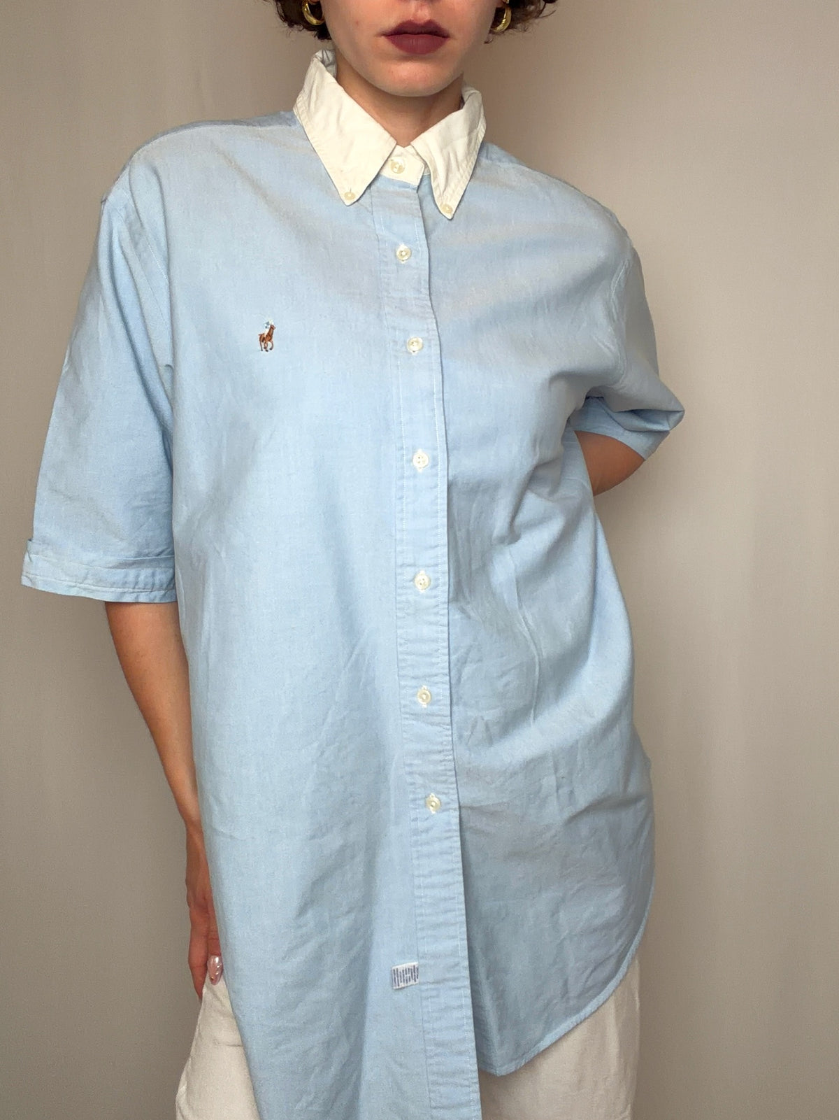 Chemise bleue Ralph Lauren L vintage