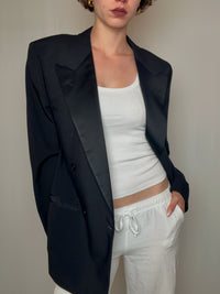 Blazer de smocking noir BOSS XL vintage