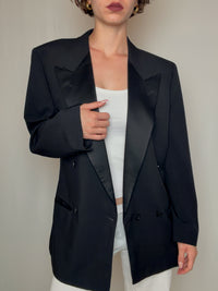 Blazer de smocking noir BOSS XL vintage