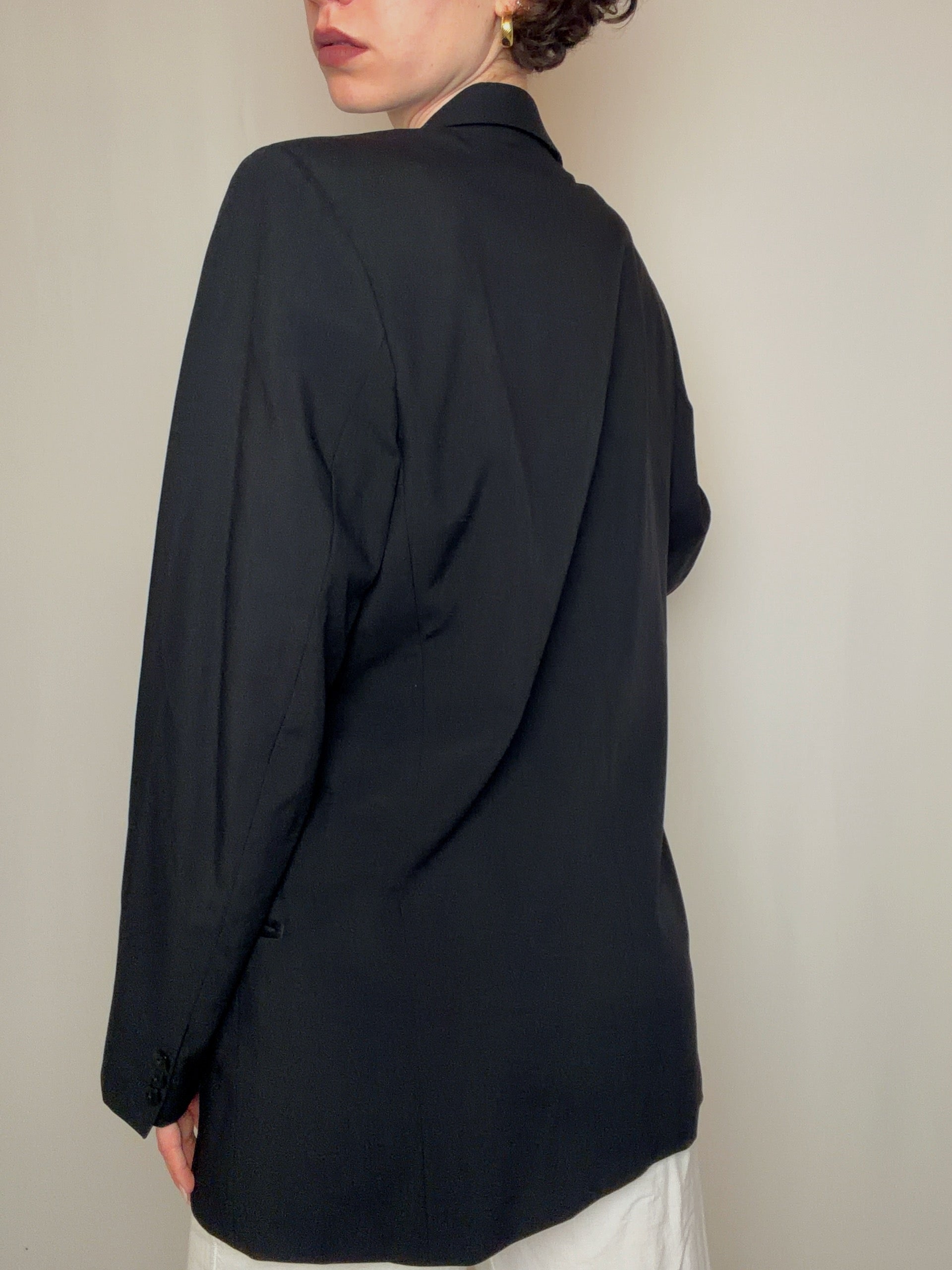 Blazer de smocking noir BOSS XL vintage
