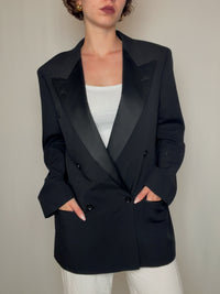 Blazer de smocking noir BOSS XL vintage