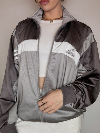Jacket de sport grise ADIDAS L vintage