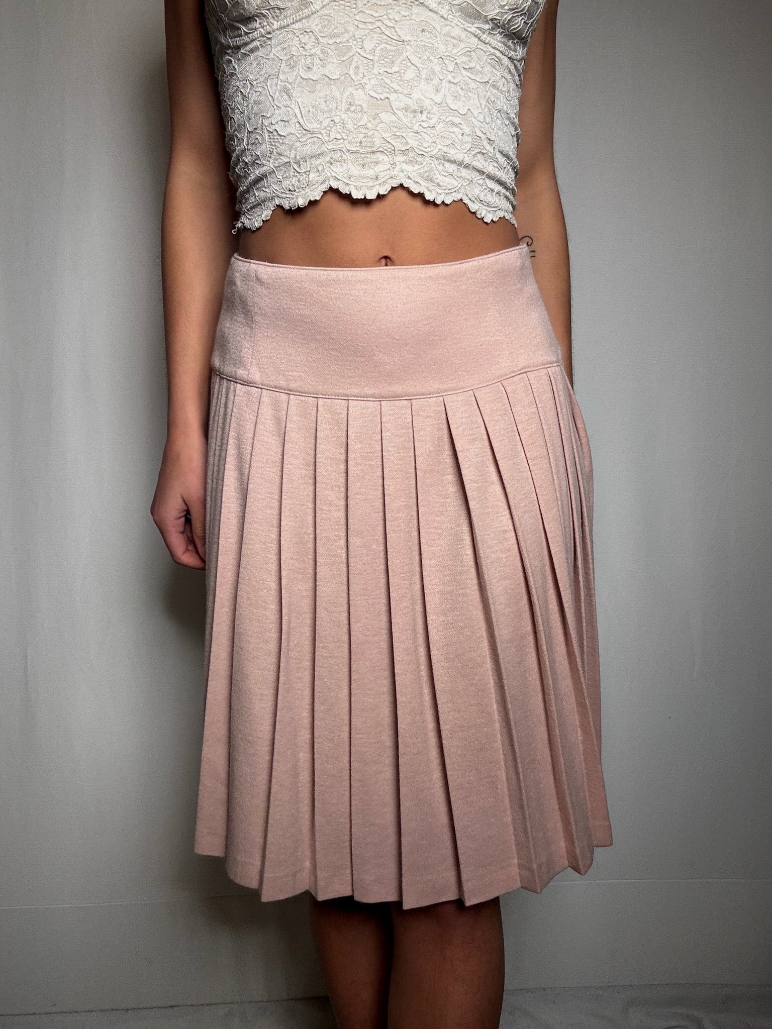 Jupe plissée rose M vintage