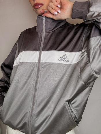 Jacket de sport grise ADIDAS L vintage