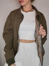 Vintage L/XL burgunderfarbene Seidenjacke