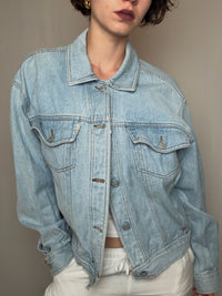 Veste en jean clair oversized M vintage