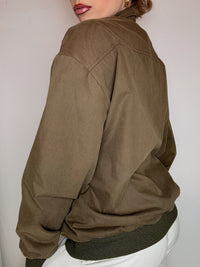 Vintage L/XL burgunderfarbene Seidenjacke