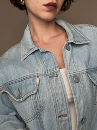 Veste en jean clair oversized M vintage