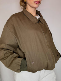 Vintage L/XL burgunderfarbene Seidenjacke