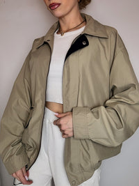 Vintage L/XL burgunderfarbene Seidenjacke