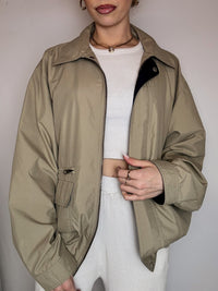 Vintage L/XL burgunderfarbene Seidenjacke