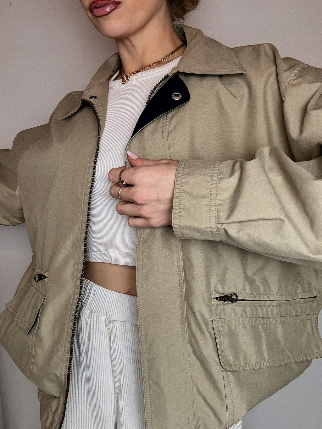 Vintage L/XL burgunderfarbene Seidenjacke