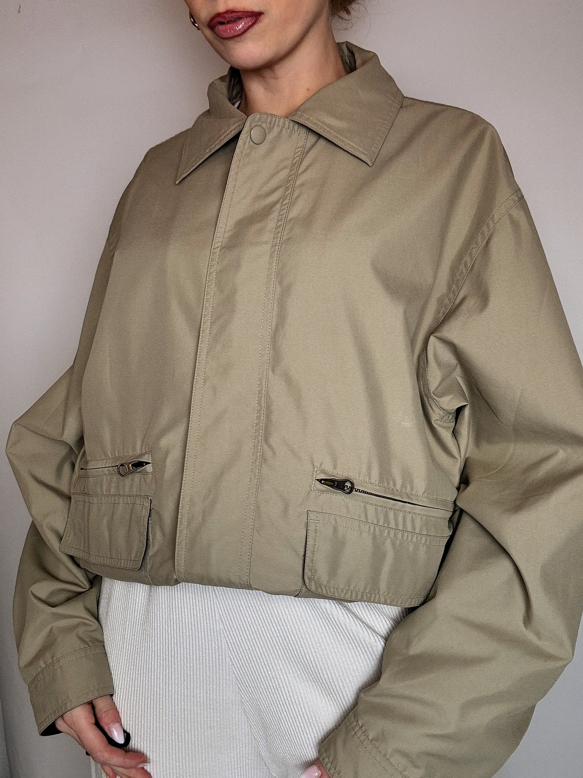 Vintage L/XL burgunderfarbene Seidenjacke