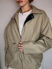 Vintage L/XL burgunderfarbene Seidenjacke