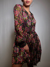 Robe courte à fleurs M/L vintage