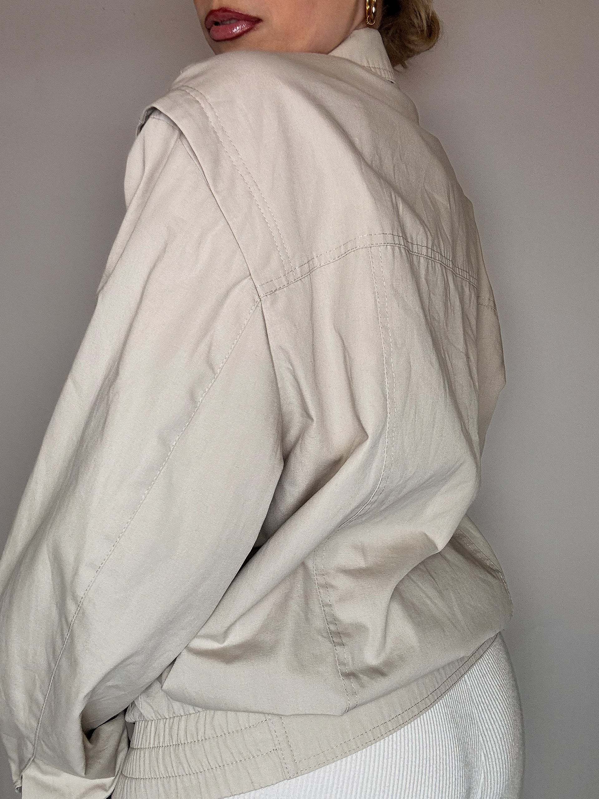 Blouson en coton crème L/XL vintage