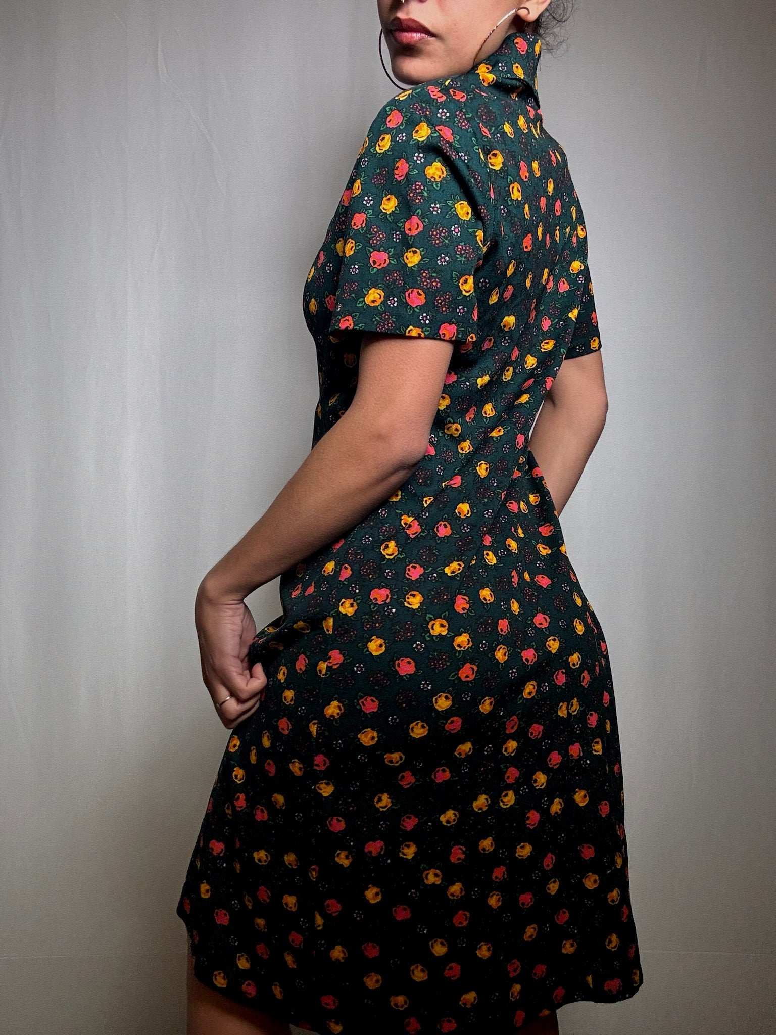 Robe courte imprimée M vintage