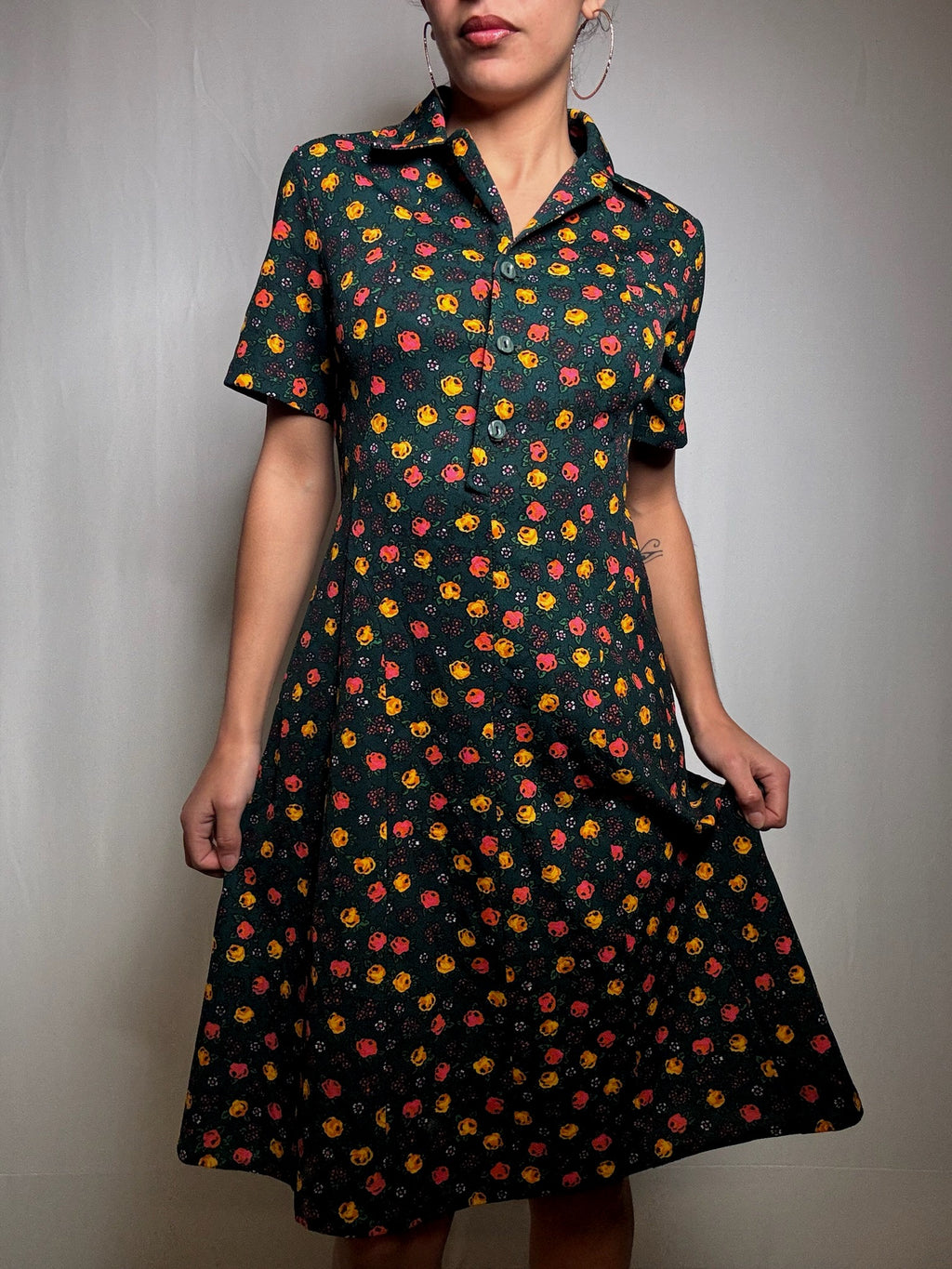 Vintage M printed short dress