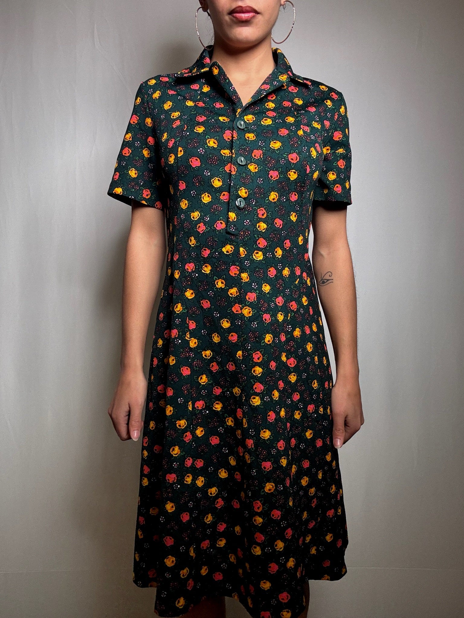 Vintage M printed short dress