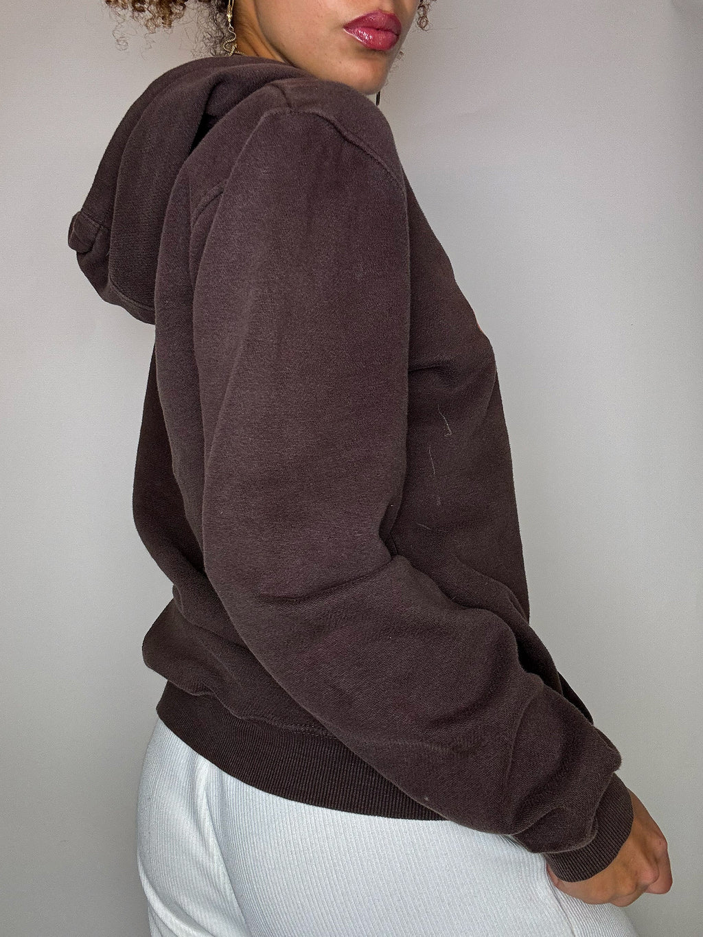 Vintage brauner OUTER STUFF Hoodie, Größe M/L