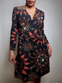 Robe courte à motifs L vintage