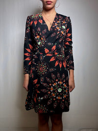 Robe courte à motifs L vintage