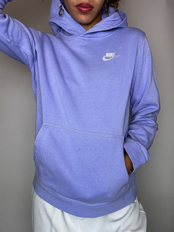 Sweat à capuche lila NIKE L vintage