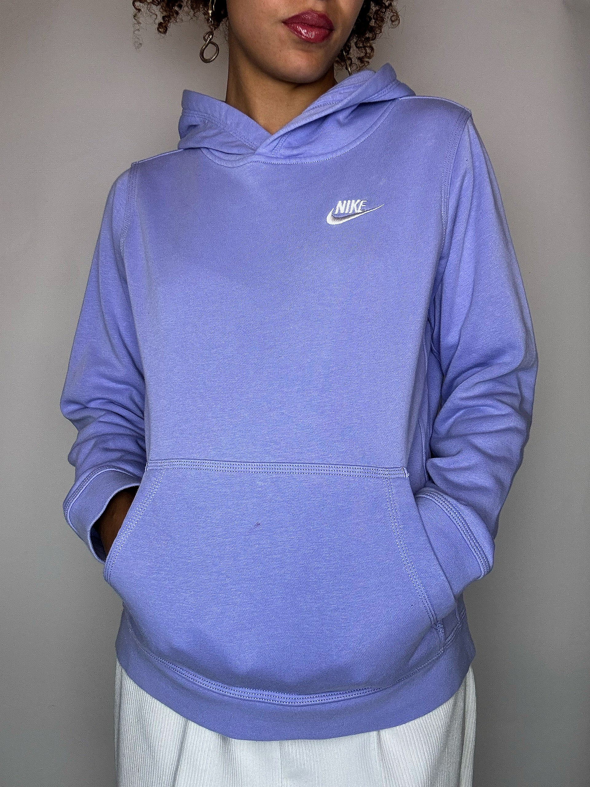 Sweat à capuche lila NIKE L vintage