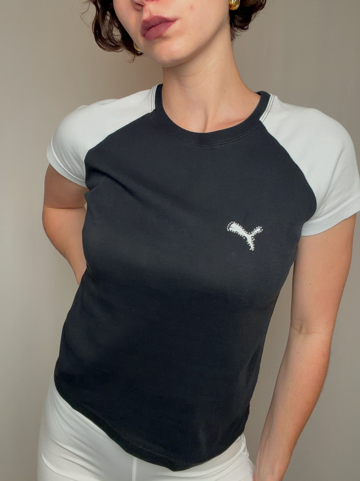 Tshirt bicolore Puma L vintage