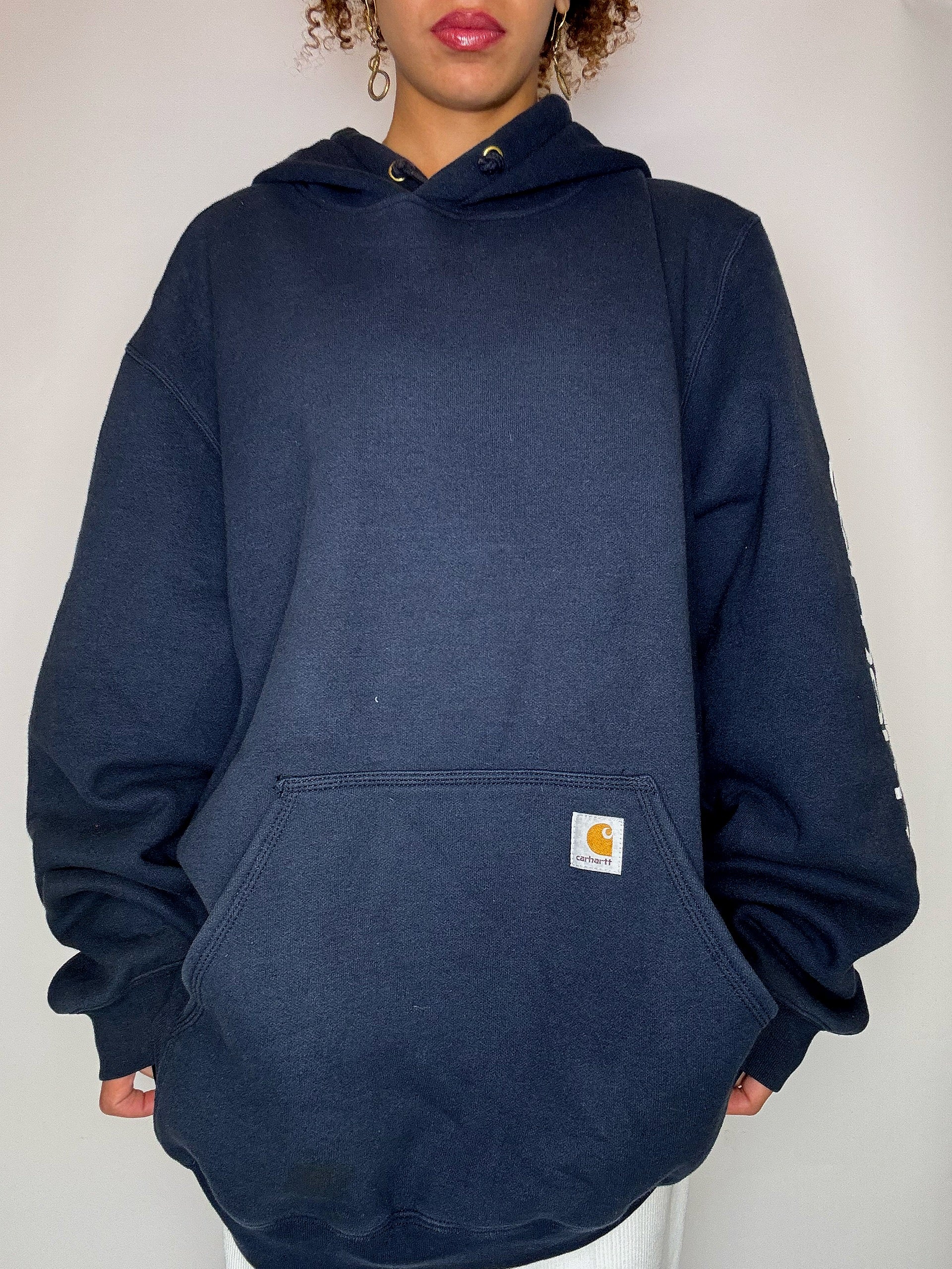 CARHARTT navy hoodie 2XL vintage