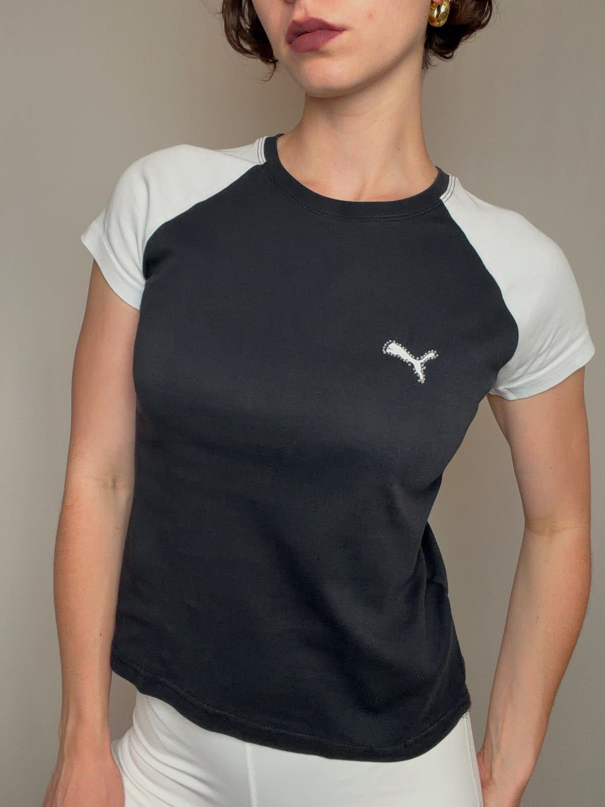 Tshirt bicolore Puma L vintage